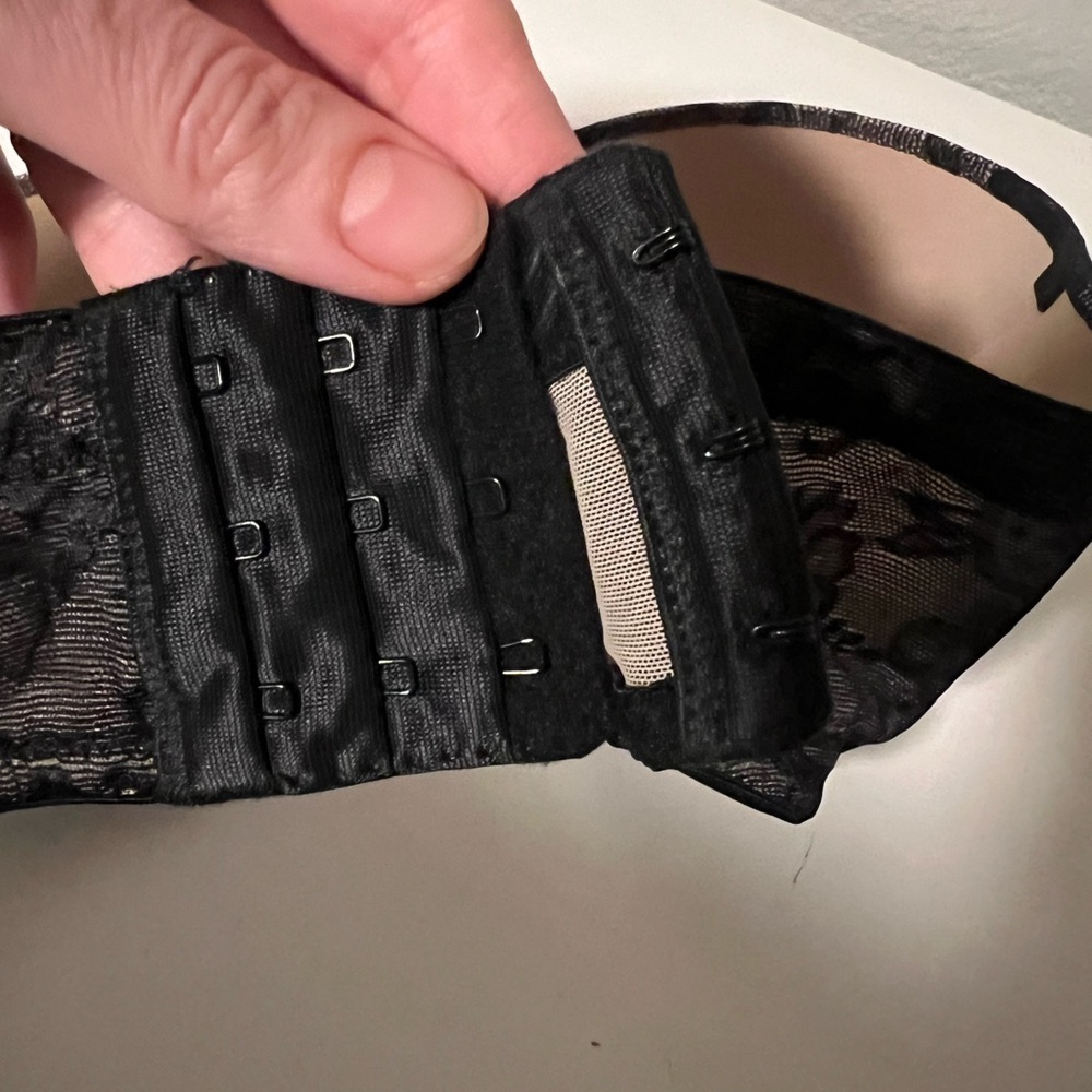 NATORI Calais Strapless Bra black & tan lace Size 32DD - Picture 5 of 8